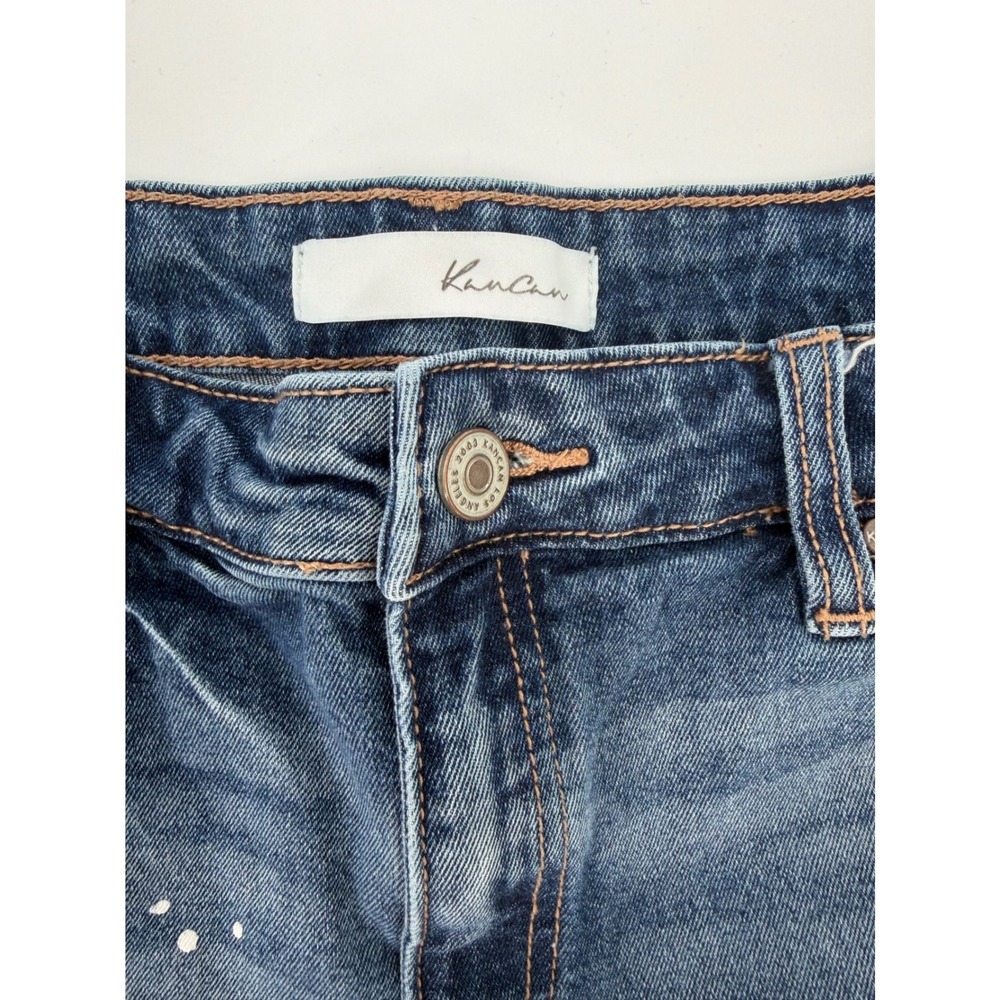 KanCan Jeans‎ Womens Distressed Blue Paint Splatter Skinny Leg Denim Size 11 29 - Picture 4 of 7